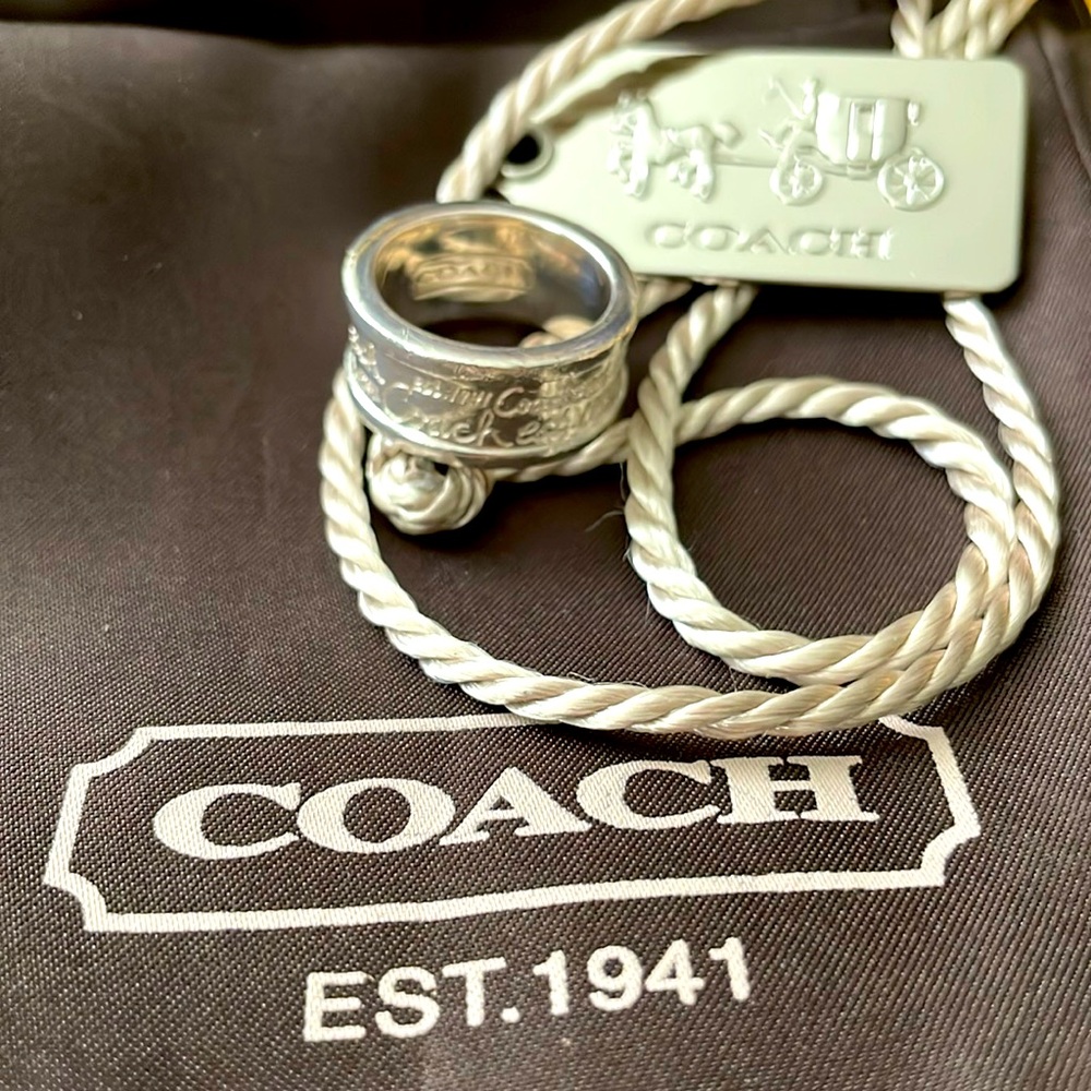 COACH Vintage Wide Band Vintage Ring Sz 7